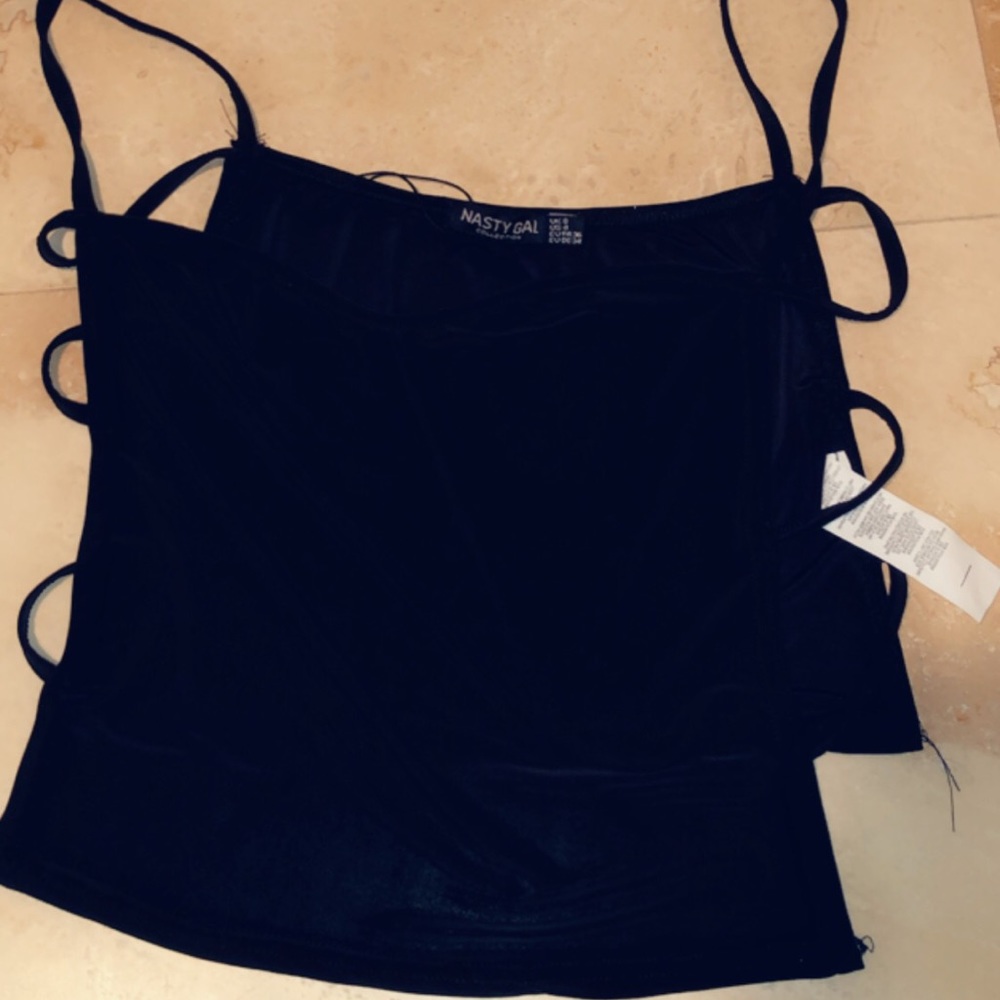 Nasty gal cropped tank. Open sides